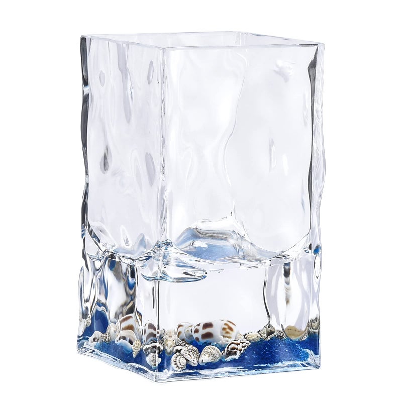 Locco Decor 4 Piece Acrylic Liquid 3D Floating Motion Bathroom Vanity Accessory Set Oceam Theme Shell Toothbrush Holder, Tumbler, Soap Dispenser, Soap Dish - Image 2